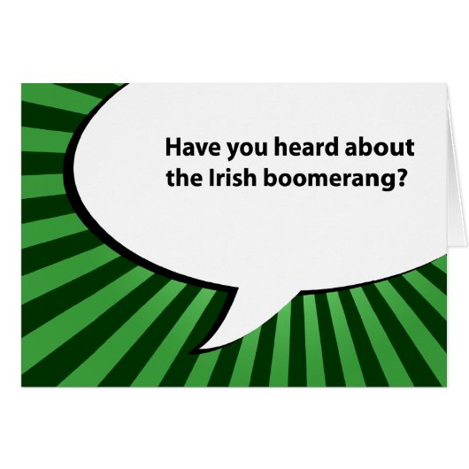 irish boomerang joke cards (Front Horizontal)