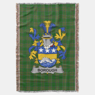 Irish Borough Coat of Arms Family Crest Ireland Throw Blanket