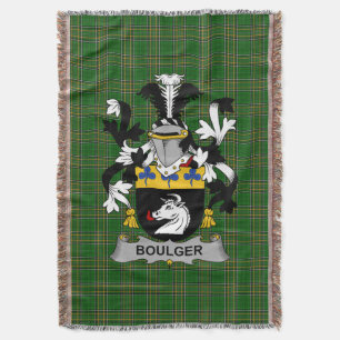 Irish Boulger or O_Bolger Coat of Arms Family Cre Throw Blanket