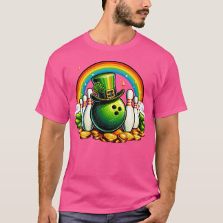 Irish Bowling Balls Shamrock Leprechaun St Patrick T-Shirt