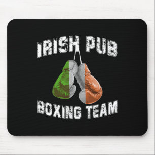Irish Boxing Funny Ireland Flag - Irish Pub Mouse Pad