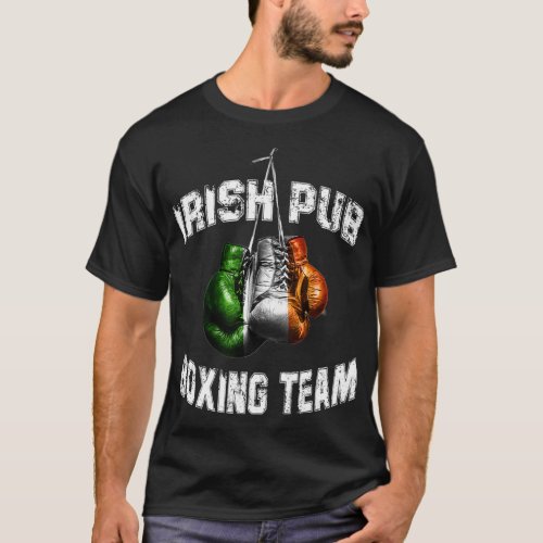 Irish Boxing Funny Ireland Flag Irish Pub  T_Shirt