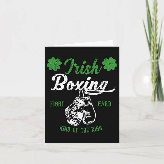Irish Boxing Vintage - Irish Boxing Fan Tee  Card (Front)