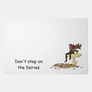 Irish Boy Fairy On Mushroom Door Mat