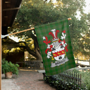  Irish Bradley Coat of Arms Family Crest Ireland House Flag
