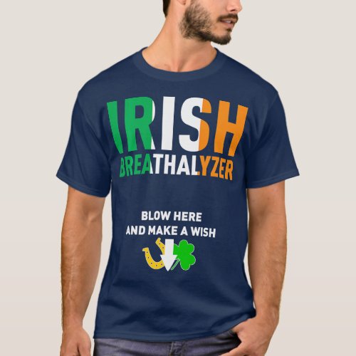 Irish Breathalyzer Blow Here St  T_Shirt