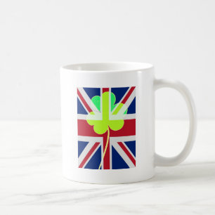 Irish British Flag Shamrock Clover St. Patrick UK Coffee Mug