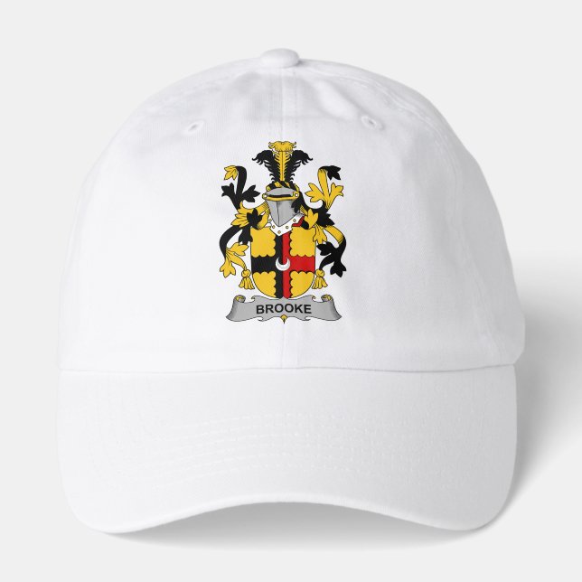 Irish Brooke Coat of Arms Family Crest Hat (Front)