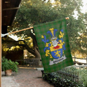 Irish Brosnan or O_Brosnan Coat of Arms Family Cr House Flag