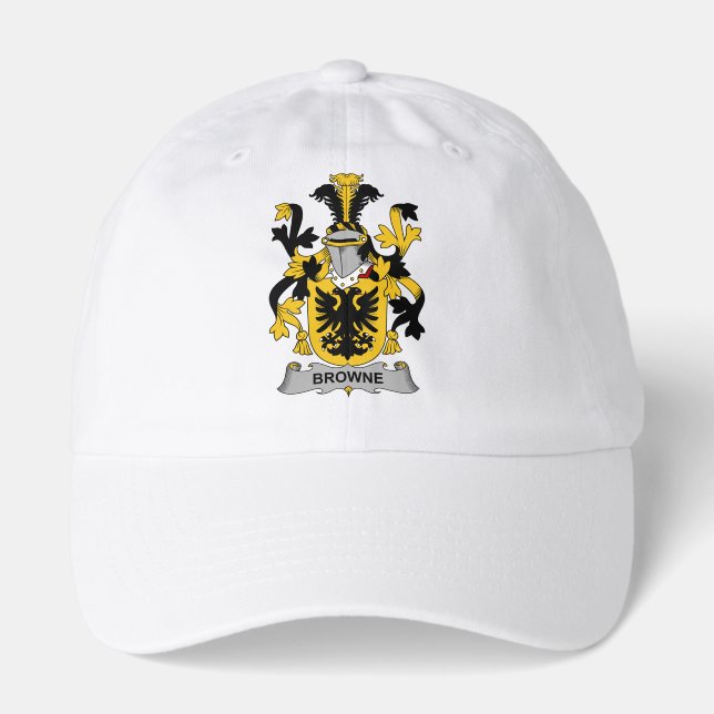 Irish Browne Coat of Arms Family Crest Hat (Front)