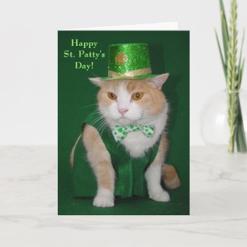 Irish Bubba Kitty Blessing Card by myrtieshuman at Zazzle