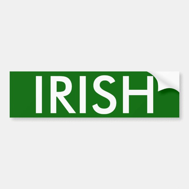 IRISH BUMPER STICKER (Front)
