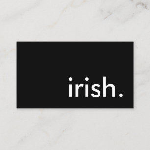 irish. business card