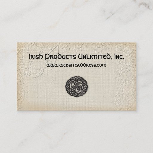 Customizable Irish Business Card :: Celtic Symbol &amp; Bar
