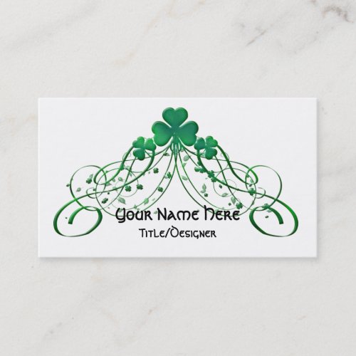 Irish Business Card :: Irish Clover &amp; Vines D1