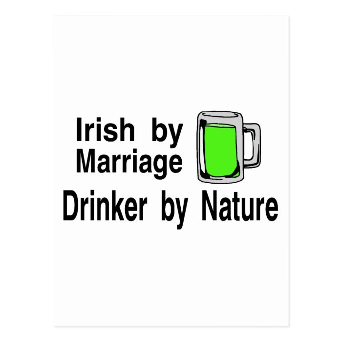 Irish By Marriage Drinker By Nature 2 Postcards