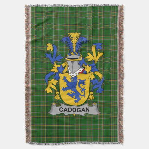 Irish Cadogan Coat of Arms Family Crest Ireland Throw Blanket