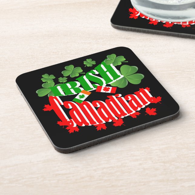 Irish Canadian Beverage Coaster (Left Side)