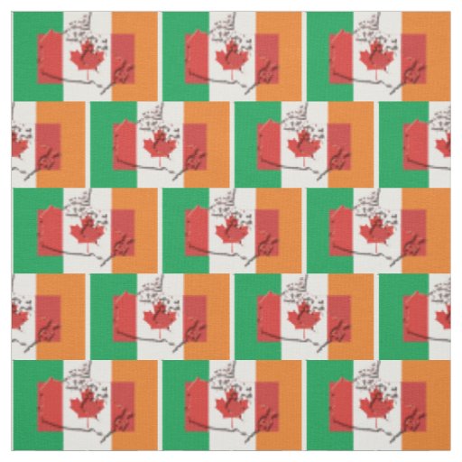 IRISH CANADIAN FLAGS Proud Heritage Fabric