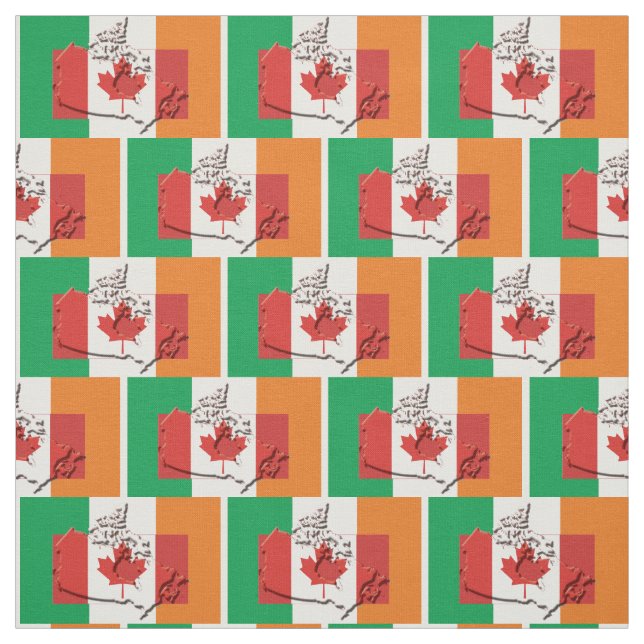 IRISH CANADIAN FLAGS Proud Heritage Fabric (Swatch)