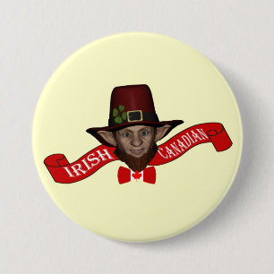 Irish Canadian funny patriotic Pinback Button