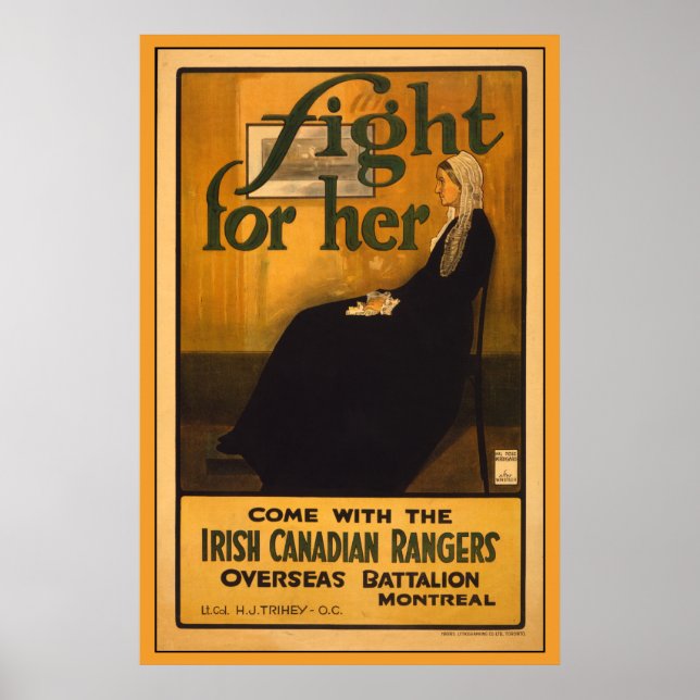 Irish Canadian Rangers, after Whistler's Mother Poster (Front)