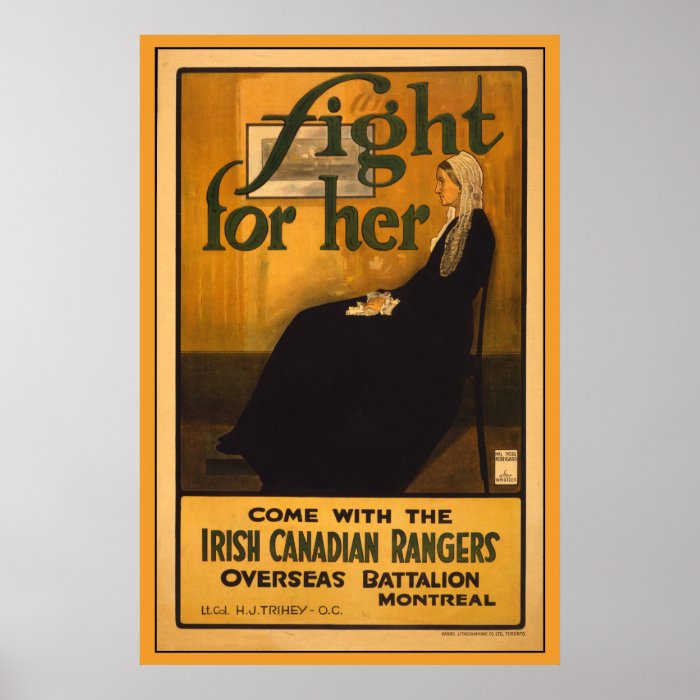 Irish Canadian Rangers, after Whistler's Mother Poster