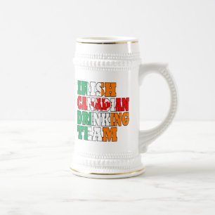 Irish Canadian St Patricks day Beer Stein