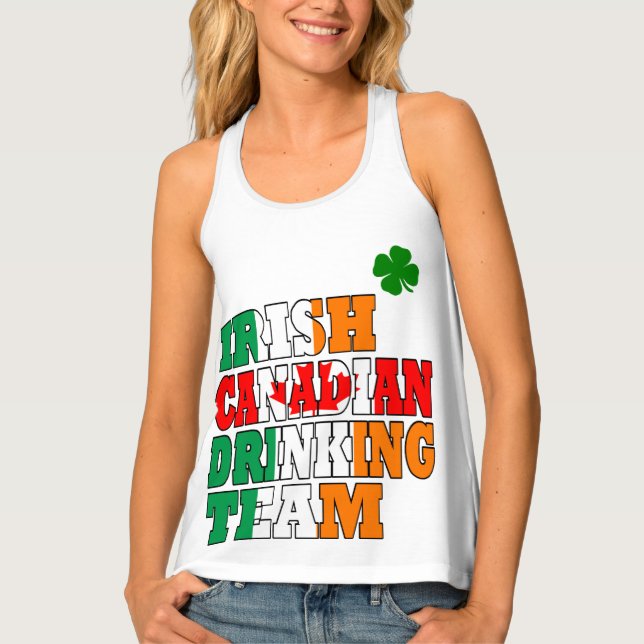 Irish Canadian  St Patricks day drinking team All- Tank Top (Front)