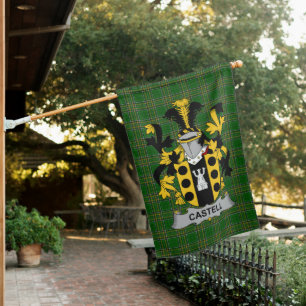  Irish Castell Coat of Arms Family Crest Ireland House Flag