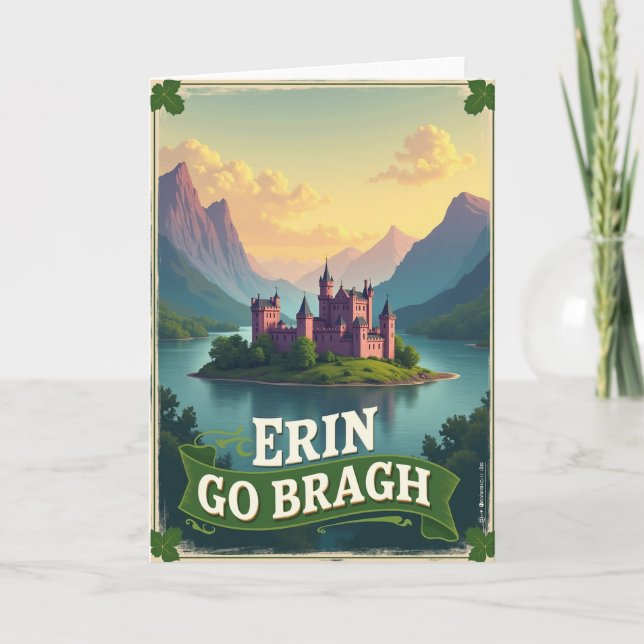 Irish Castle Scene Scenic Card (Front)