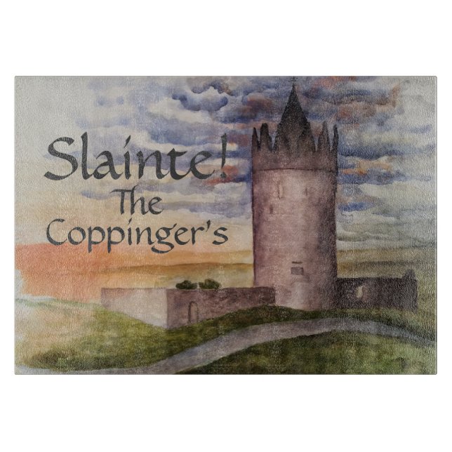 Irish Castle  Slainte Cutting Board (Front)