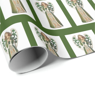 Irish Celtic Angel 30x6" Wrapping Paper