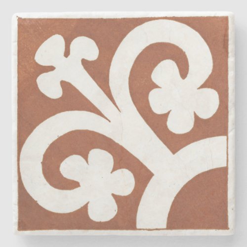 Irish Celtic Art Design Red Tile Stone Coaster