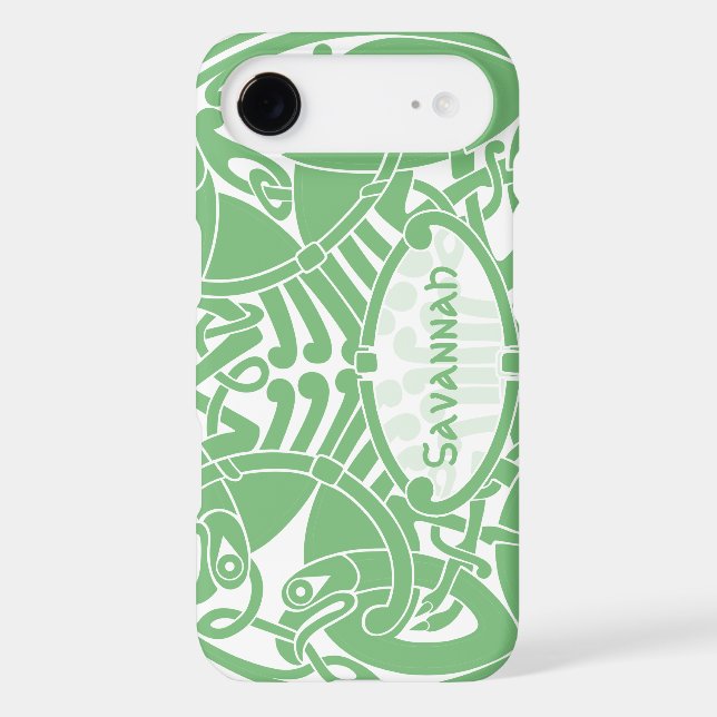 Irish Celtic Bird Circle Pattern Personalized  Iphone Case (Back)