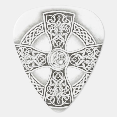 Irish Celtic Cross Fantasy Guitar Pick