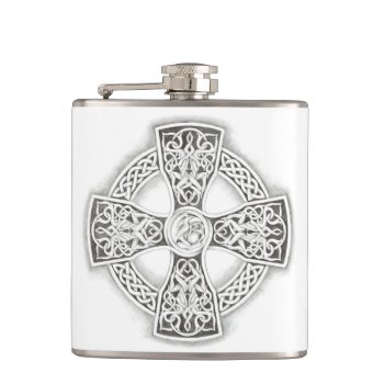 Irish Celtic Cross Flask by TheInspiredEdge at Zazzle