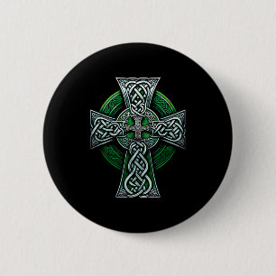 Irish Celtic Cross Knot Christian Holy Trinity Sco Button