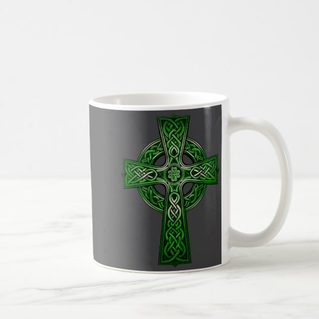 Irish Celtic Cross Knot Christian Holy Trinity Sco Coffee Mug (Right)