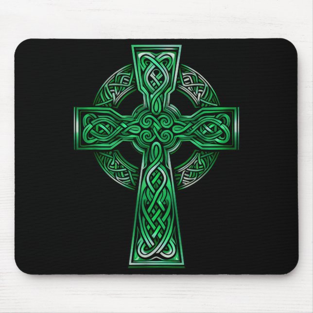 Irish Celtic Cross Knot Christian Holy Trinity Sco Mouse Pad (Front)