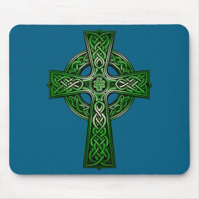 Irish Celtic Cross Knot Christian Holy Trinity Sco Mouse Pad (Front)