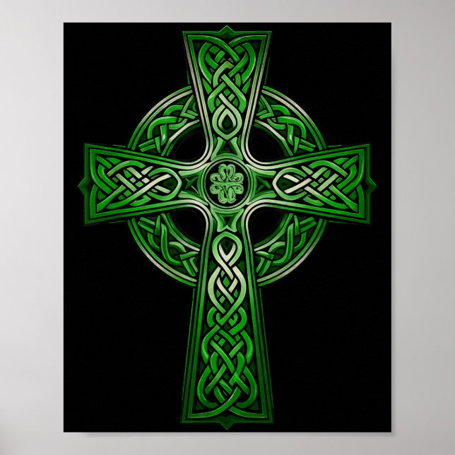 Irish Celtic Cross Knot Christian Holy Trinity Sco Poster (Front)