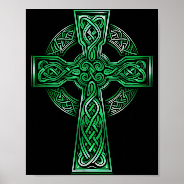 Irish Celtic Cross Knot Christian Holy Trinity Sco Poster (Front)