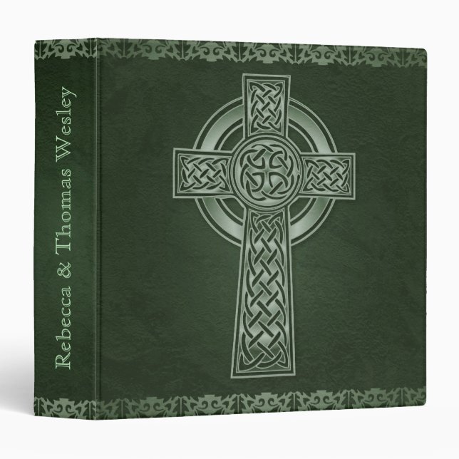 Irish Celtic Cross Wedding Binder (Front/Spine)