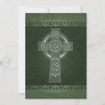 Irish Celtic Cross Wedding Invitations by youreinvited at Zazzle