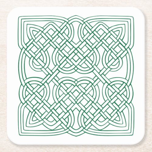 IRISH CELTIC Design Square Paper Coaster