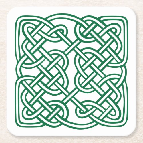 IRISH CELTIC Design Square Paper Coaster