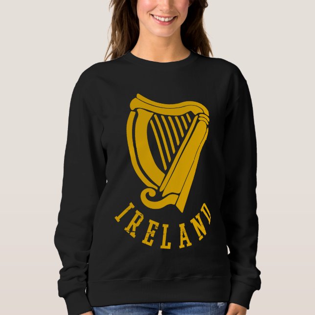 Irish Celtic Harp Medieval Emblem of Ireland  1 Sweatshirt (Front)