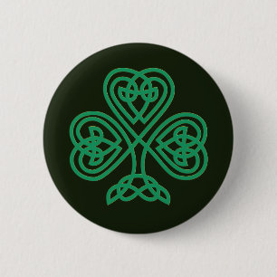 Irish-Celtic heritage proud- the shamrock Button