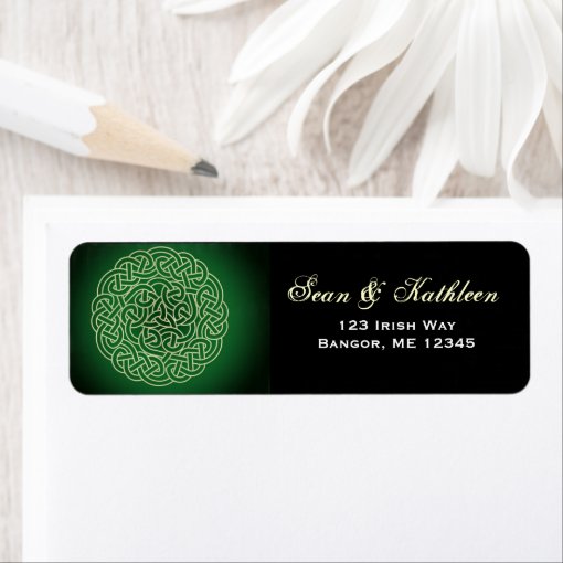 Irish celtic knot address labels Zazzle